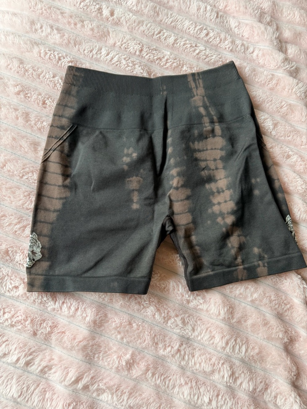 Darc Sport Black with Tan Tie-Dye Athletic Shorts